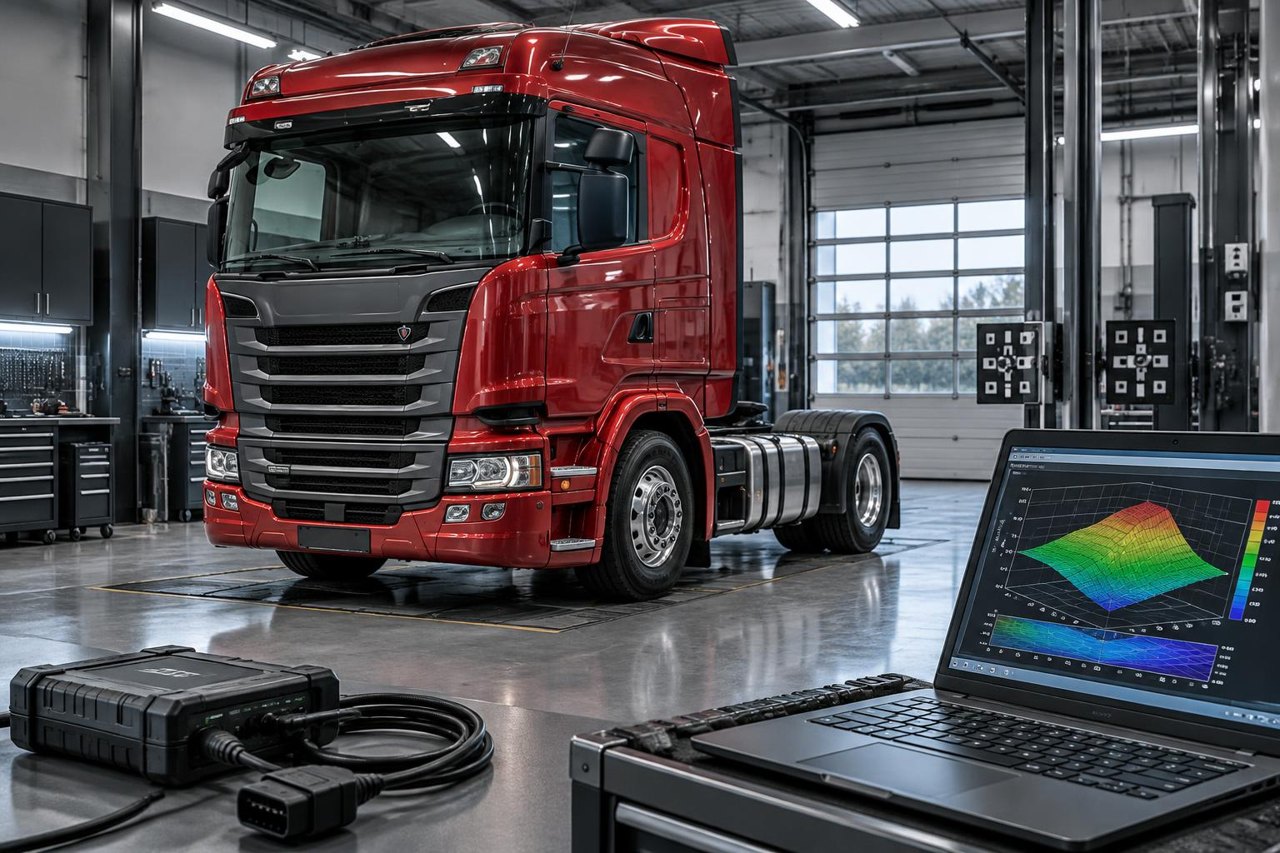 Capa do curso: Scania S6 e S7 — Aumento de potência via WinOLS
